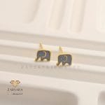 گوشواره میخی فیل میناکاری