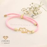 دستبند بافت و طلا پروانه