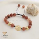 دستبند سنگی طلا چندضلعی