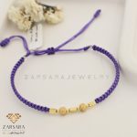 دستبند بافت و طلا گوی