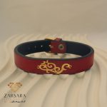 دستبند چرم طرح انار