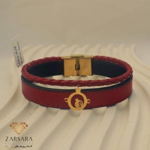 دستبند چرم طرح انار