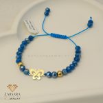 دستبند سنگی طلا طرح پروانه