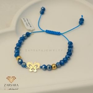 دستبند سنگی طلا طرح پروانه