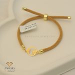 دستبند بافت و طلا گل/ پروانه