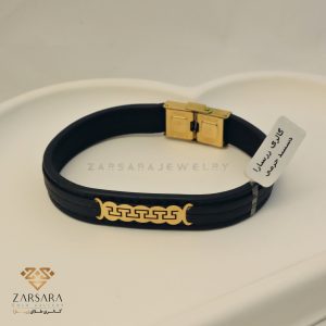 دستبند چرم لوحی طرح دار