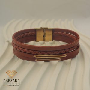 دستبند چرم دو خط