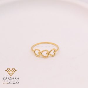 انگشتر مینیمال سه قلب