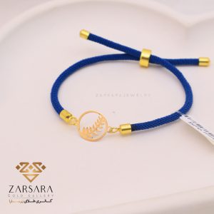 دستبند بافت و طلا برگ