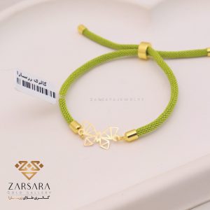 دستبند بافت و طلا پروانه