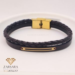 دستبند چرم 2 خط