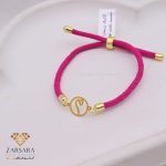 دستبند بافت و طلا میم