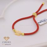 دستبند بافت و طلا نیلوفر آبی