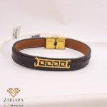 دستبند چرم طرح دار
