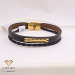 دستبند چرم طرح دار