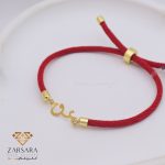 دستبند بافت و طلا عشق