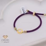 دستبند بافت و طلا س