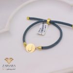 دستبند بافت و طلا ل