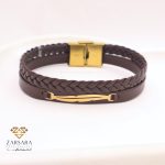 دستبند چرم پر
