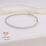 دستبند النگویی آینه‌ای سفید