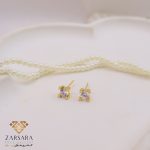 گوشواره میخی سولیتر سفید