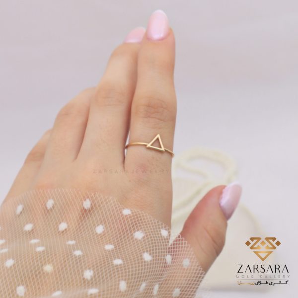 انگشتر مینیمال مثلث - Image 2