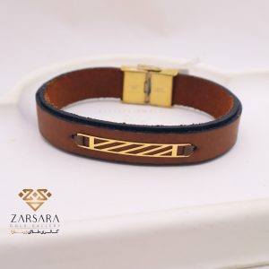 دستبند چرم خط خطی