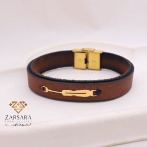 دستبند چرم خط دار