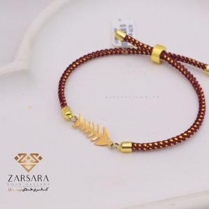 دستبند بافت و طلا ماهی