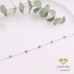 دستبند سنگی آبی کاربنی