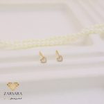 گوشواره میخی میناکاری قلبی