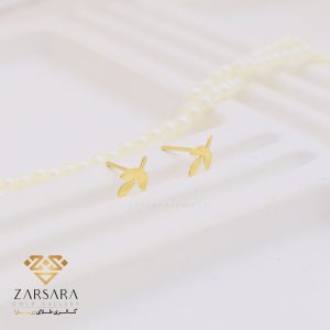 گوشواره میخی طرح برگ
