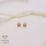 گوشواره میخی سولیتر سفید