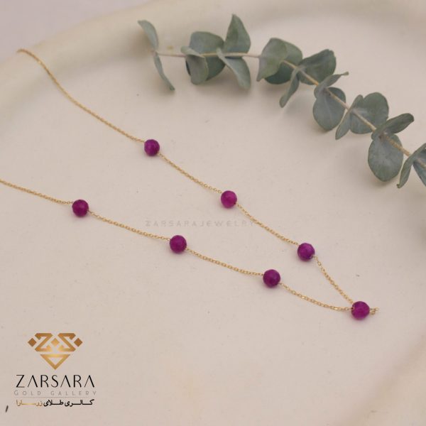 گردنبند سنگی بنفش