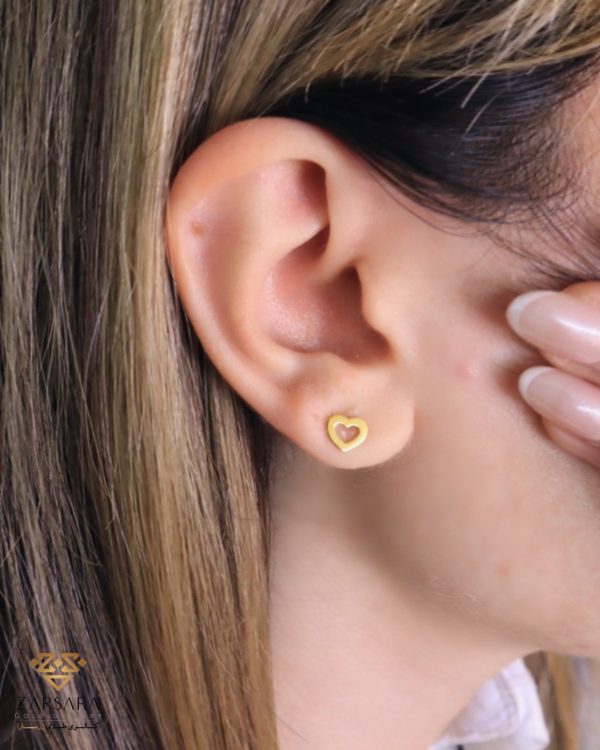 گوشواره میخی قلبی - Image 2