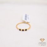 انگشتر ۳نگین دار مشکی