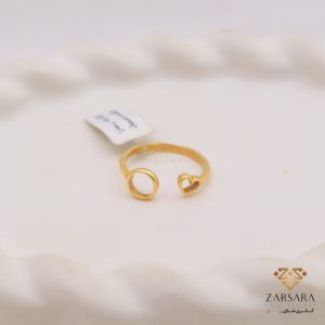 انگشتر مینیمال دایره و قلب