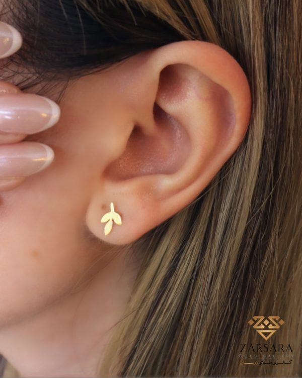 گوشواره میخی برگ - Image 2