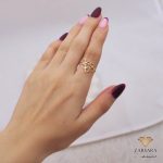 انگشتر مینیمال پروانه سه تایی