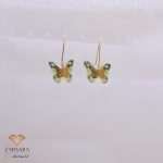 گوشواره آویز پروانه پارچه ای