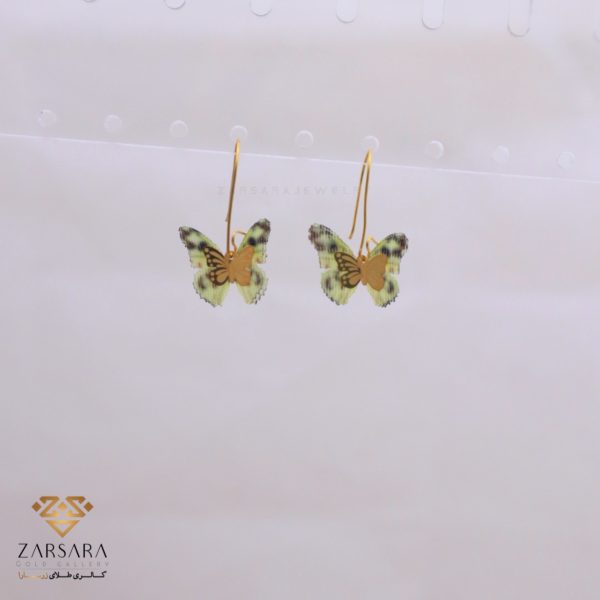 گوشواره آویز پروانه پارچه ای - Image 1
