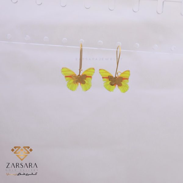 گوشواره آویز پروانه پارچه ای - Image 1