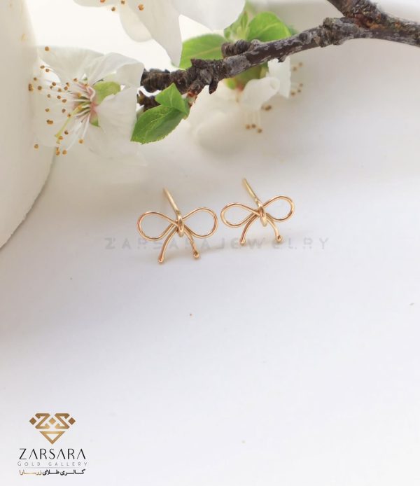 گوشواره میخی پاپیون - Image 2