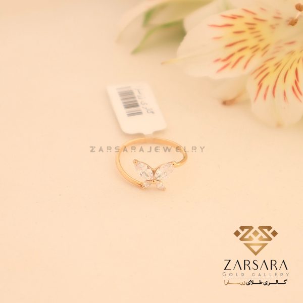انگشتر پروانه نگین‌دار - Image 2