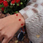 دستبند سنگی رنگی کد 12714