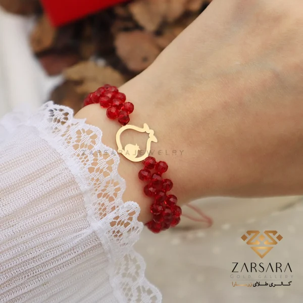 دستبند سنگی انار کد 12512