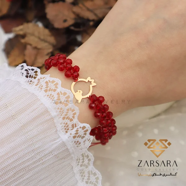 دستبند سنگی انار کد 12510