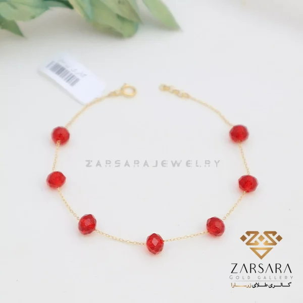 دستبند سنگی رنگی کد 12714 - Image 2