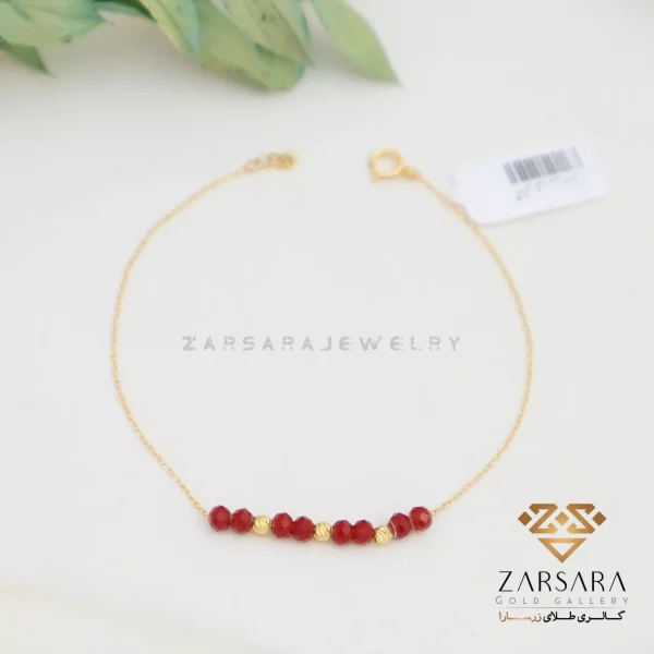 دستبند سنگی رنگی کد 12717 - Image 2