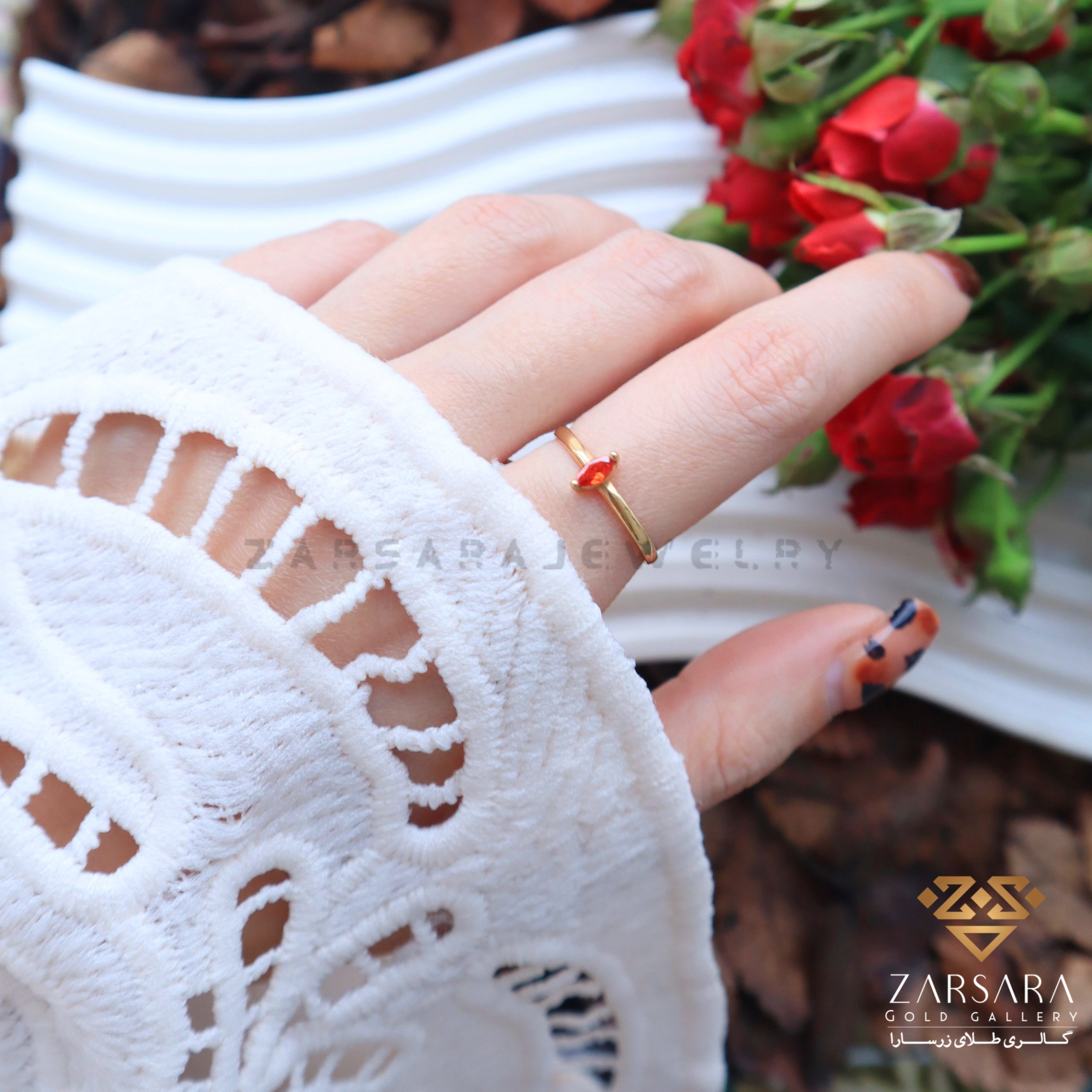 IMG_7459 انگشتر نگین رنگی کد638 - Image 1